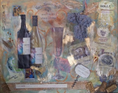 Wine Art Collage