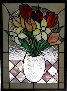 Stained Glass Floral Art