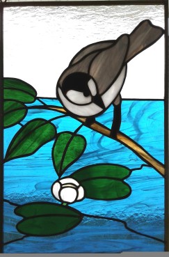 Stained Glass Grey Jay
