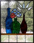Stained Glass Three Bottles