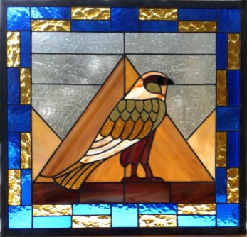 Stained Glass - Egyptian Hawk